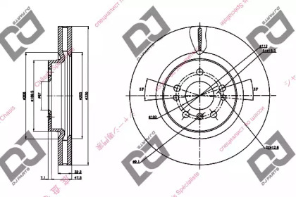 Тормозной диск DJ PARTS BD1307